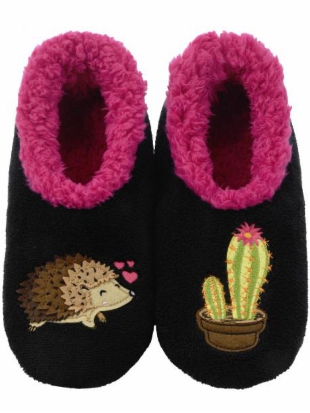 Snoozies! Hedgehog Cactus Slippers NWT Women’s Medium 7-8 Soft Fuzzy